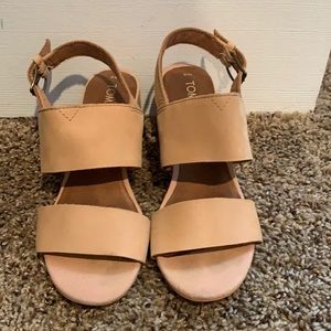 TOMS heeled sandals size 6